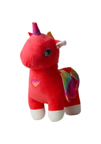 İthal Kumaş Gökkuşağı Kanatlı Unicorn Pegasus At Figür Peluş Oyuncak Uyku & Oyun Arkadaşı Büyük Boy 001