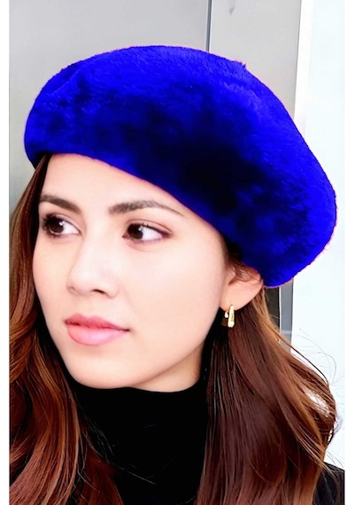 Tezzgelsin Kadın Peluş Ressam Bere Saks Mavisi