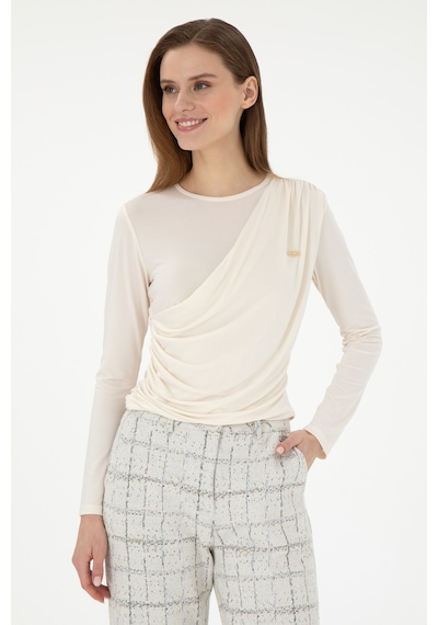 U.S. Polo Assn. Kadın Krem Bisiklet Yaka Sweatshırt 50291561-VR071