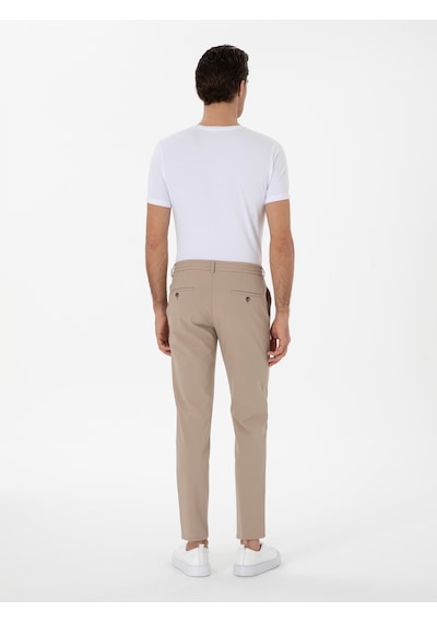 Cacharel Vizon Slim Fit Beli Bağcıklı Esnek Klasik Pantolon Kahverengi Cacharel Vizon Slim Fit Beli Bağcıklı Esnek Klasik Pantolon Kahverengi