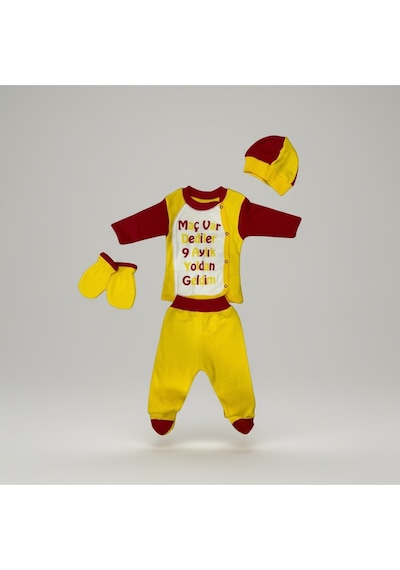 Balbeybi Yenidoğan Bebek Takımı 4'lü Set Hastane Çıkışı Bbk-tlm-gs-03-001 Kırmızı