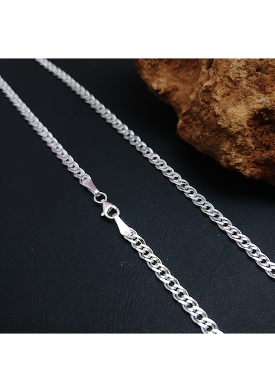 Bir Gümüş Aşkı 925 Ayar Gümüş Nonna Model Zincir Kolye 3 Mm