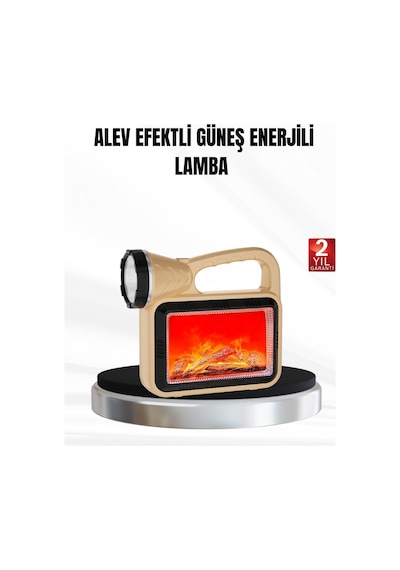 Solar Alev Işığı Cob Teknolojili Taşınabilir El Feneri Ve Kamp Lambası