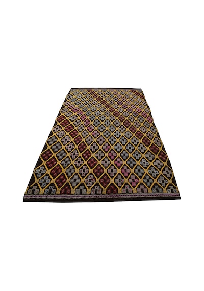 Kilim Antik El Dokuması Otantik Karapınar Yörük Yün Cecim Kilimi 0152 - Yeni - Çok Renkli