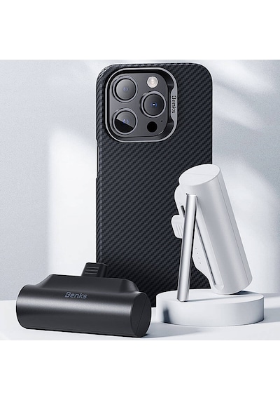 Benks PB15 5000 Mah Taşınabilir Standlı Lightning Powerbank Siyah