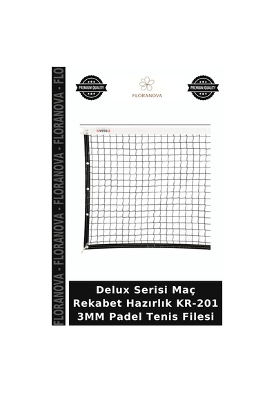 Delux Serisi Maç Rekabet Hazırlık Kr-201 3mm Padel Tenis Filesi
