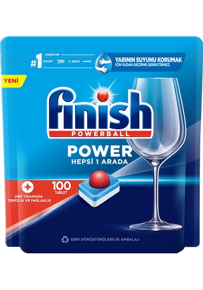 Finish Power Hepsi Bir Arada Max Bulaşık Makinesi Deterjanı 100 Tablet Finish Power Hepsi Bir Arada Max Bulaşık Makinesi Deterjanı 100 Tablet