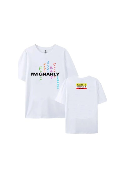 Startmore Beyaz Katseye Ben Gnarly Kore Bant Baskılı Camiseta Beyaz
