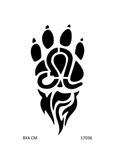 Airbrush Tattoo Pençe Yapışkanlı Stencil Süsleme Ve Boyama Kalıbı