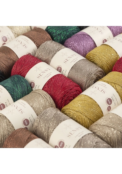 Premium Simli 200 Gr Polyester Makrome Ipi Mürdüm 2 Mm - 230 M Supla Ip Ve Çanta İpliği