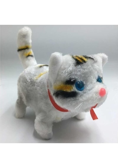 Pilli Sesli Yürüyen Oyuncak Kedi