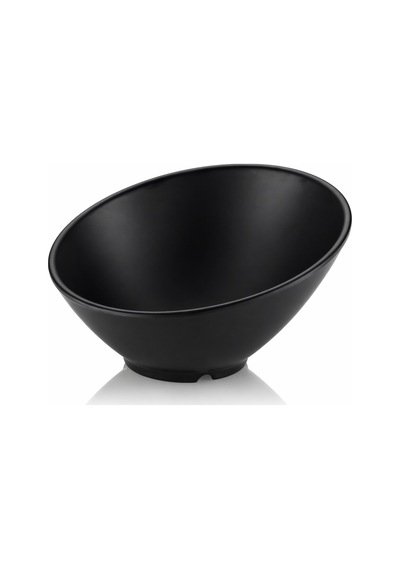 Modern Asimetrik Kase Tabak 21 Cm Siyah,kırılmaz Dayanıklı Premium Bowl, Çorba Servis Kasesi Tabağı Siyah