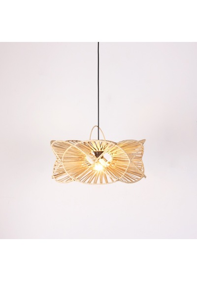 Oklid Doğal Rattan 18x42 Cm Aydınlatma Bej
