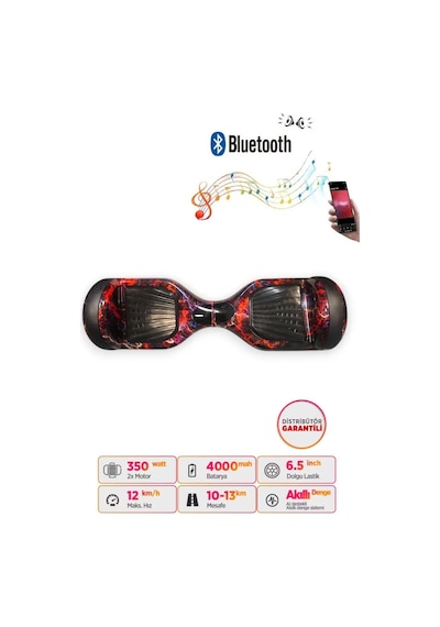 Citymate Hoverboard 6.5 inch Elektrikli Kaykay Scooter Bluetooth Hoparlörlü D15