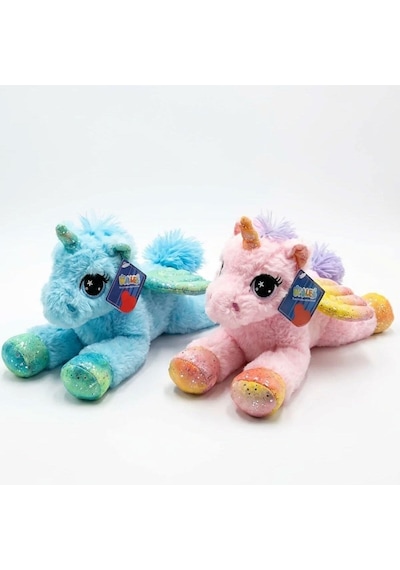 Işıltılı Yatan Peluş At Oyuncak 30 Cm Yumuşacık Bebek Ve Çocuk Uyku Arkadaşı
