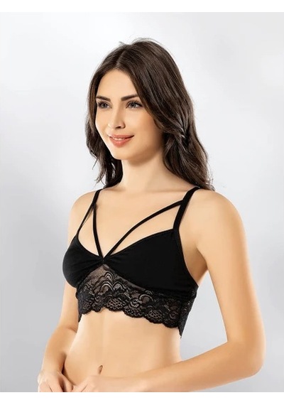 Kota Dantelli Askılı Büstiyer Sm Siyah