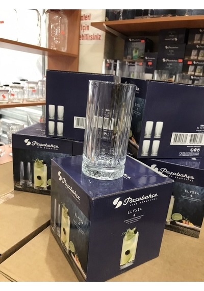 Paşabahçe Elysia Long Drink 4 Lü Su Bardak - Meşrubat Bardağı 520045