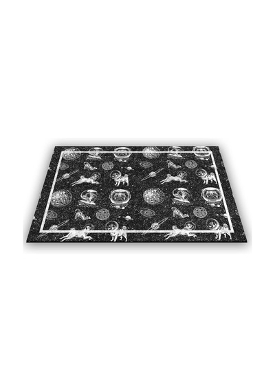Tasarımlı Dekoratif Kapı Önü Paspas, Dış Mekan/ev İçi/banyo/mutfak/yatak Odası/giriş Paspasları Black Space Çok Renkli