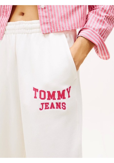 Tommy Jeans Kadın Kolej Tarzı Beyaz Eşofman Altı Dw0dw22164ybh Beyaz