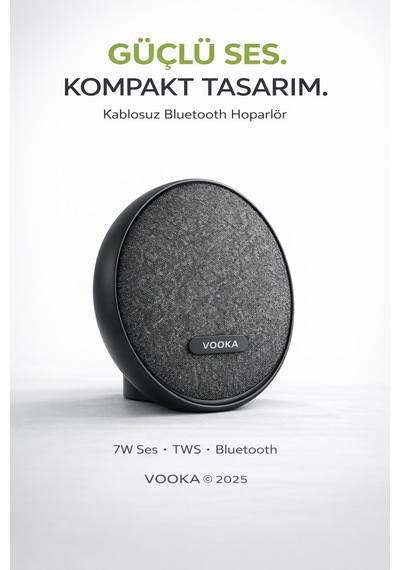 Bluetooth Hoparlör 7w Güçlü Ses Tws Stereo Kablosuz Taşınabilir Mini Speaker Derin Bass