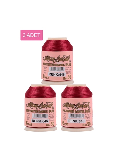 3 Adet Altınbaşak Oya Ve Dantel İpi 20 Gr - Royaleks - No: 646