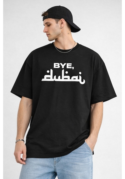 Yolo Street Unisex Oversize Siyah Tişört Bye Dubai Baskılı, 250 Gsm %100 Pamuk, Minimal Streetwear Siyah1 Yolo Street Unisex Oversize Siyah Tişört Bye Dubai Baskılı, 250 Gsm %100 Pamuk, Minimal Streetwear Siyah1