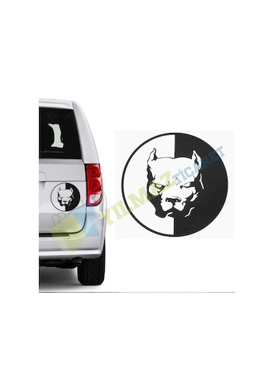Pitbull Kafa Köpek Oto Sticker Araba Yapıştırma Etiket