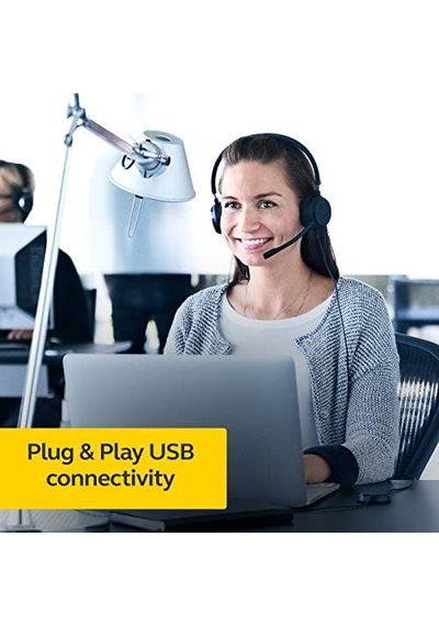 Evolve 20 Uc Mono Headset Unified Communications Headphones For Voıp Softphone With Pasif Noise Cancellation Usb-cable With Controller Black 50 x 22