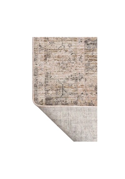 Sahra Collection Modern Vintage Desenli Eskitme Dokuma Yumuşak Salon Halısı Gri - Bej