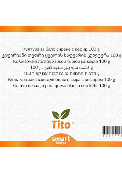 Kefirli Beyaz Peynir Mayası Kültürü 100 G