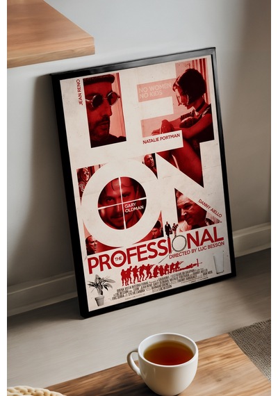 Leon Siyah Ahşap Çerçeveli Poster, Dizi Duvar Tablosu