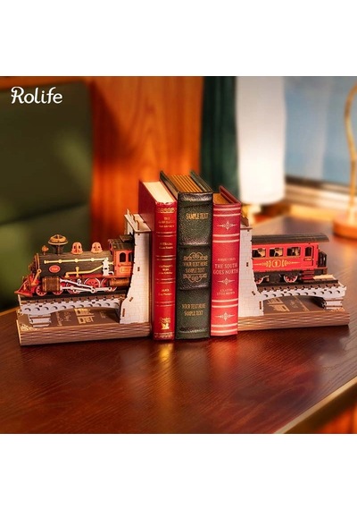 Rolife Tge01 Century Train Kitap Köşesi Book Nook Dıy Minyatür Maket Model Seti Mini Dollhouse 3d Model Kit Detaylı Dekoratif Hobi Seti 3d Puzzle Tiny House
