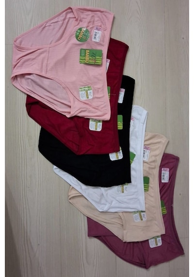 Tutku Elit 2707 Kadın Bambu Kaşkorse Bikini Külot 6 Adet Çok Renkli