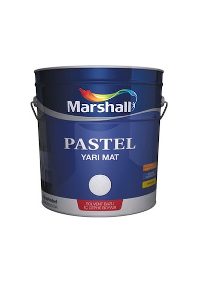 Marshall Pastel Yarımat Sentetik Boya Beyaz 0.75 Lt.