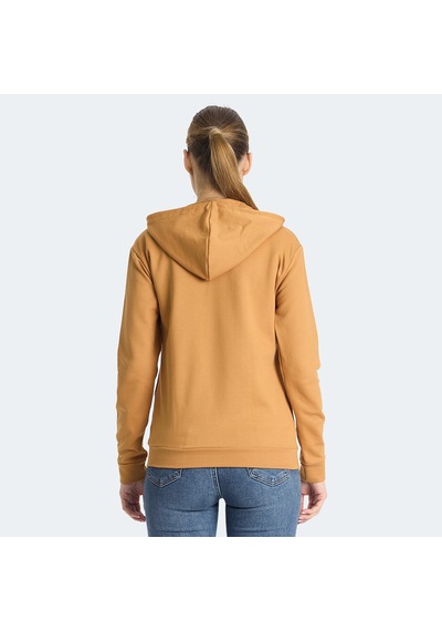 Slazenger KINET Kadın Fermuarlı Kapüşonlu Cepli Kiremit Sweatshirt