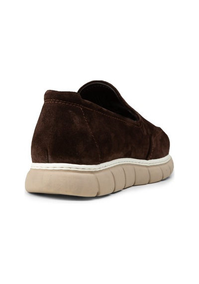Deery Erkek Hakiki Süet Kahverengi Loafer Ayakkabı - 02044mkhve01
