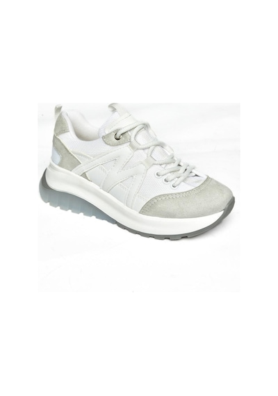Fox Shoes S973113002 Beyaz Süet Kadın Spor Ayakkabı Sneakers Beyaz