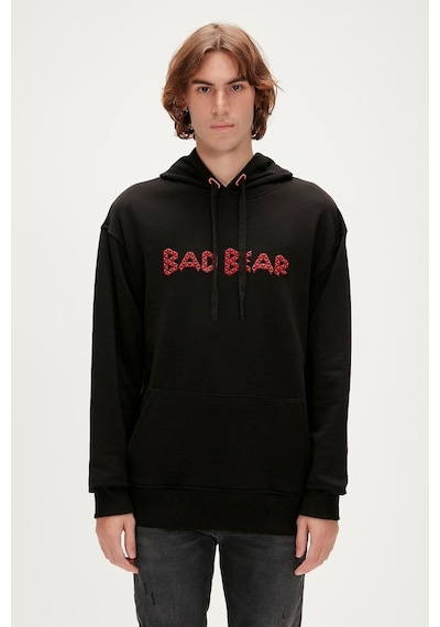 Bad Bear 3d Bad Erkek Siyah Uzun Kol Sweatshirt 230212001-NGT Siyah