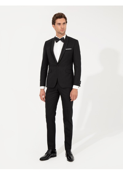 Cacharel Siyah Ex. Slim Fit Smokin Damatlık