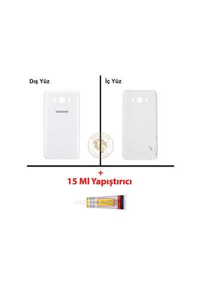 Samsung Galaxy J7 2016 J710 Beyaz Renk Arka Kapak + B7000 Yapıştırıcı Arka Cam Batarya Kapağı Pil Kapağı Lazer Kesim Back Cover Galaxy J7 2016 Uyumlu 29822880