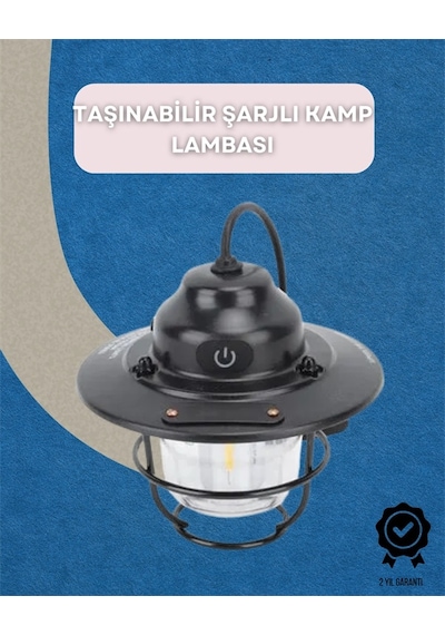 Dış Mekan İçin Şık Led Fener - 4400mah Pil, Ipx4 Su Geçirmez, Asılabilir