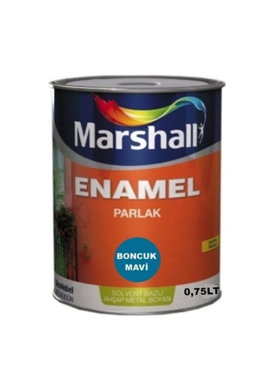 Enamel Parlak Sentetik Yağlı Boya 0,75 Lt Boncuk Mavi Diğer