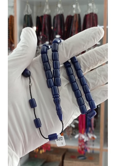 ÇUBUK  KATALİN TESBİH LACİVERT KESME MODEL