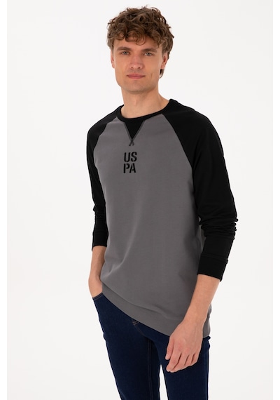U.S. Polo Assn. Erkek Bisiklet Yaka Regular Fit Siyah İnce Sweatshirt 50315420-VR046