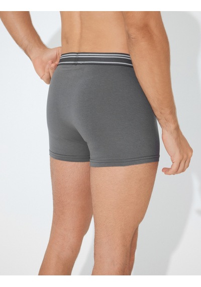 Koton Normal Bel Pamuklu 3'lü Boxer Seti Gri 7wlm90005mk