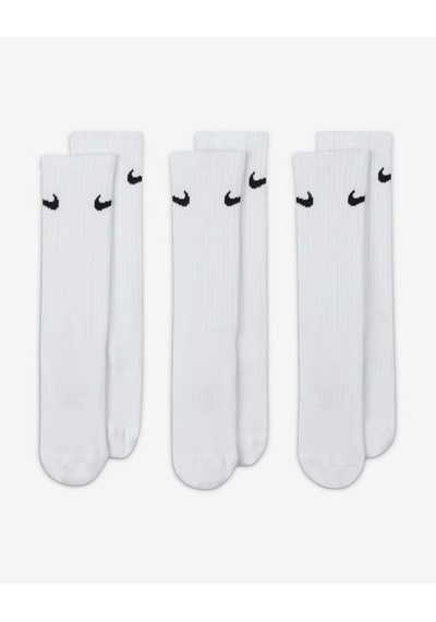 Nike Everyday Sx6842-100 Çocuk Yastıklı Crew Çorapları 3 Çift Beyaz