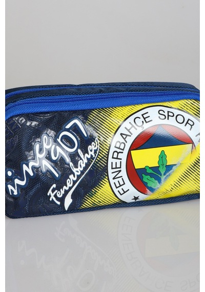 Lisanslı Fenerbahçe Kalem Çantası,2'li Kurşun Kalem,silgi Ve Çift Bıçaklı Kalemtraş Seti Ahşap