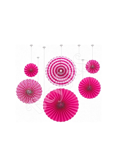 6lı Tavan Sarkıt Süs Yelpaze Pembe Tüm Yaşlar