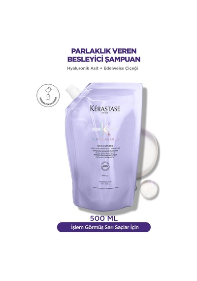 Kerastase Blond Absolu Bain Lumiere Işlem Görmüş Sarı Saçlar Için Parlaklık Veren Şampuan 500 Ml Boyalı