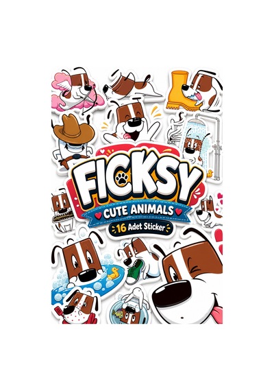 Sevimli Köpek Sticker Seti - 16 Adet Etiket Çıkartma Diğer